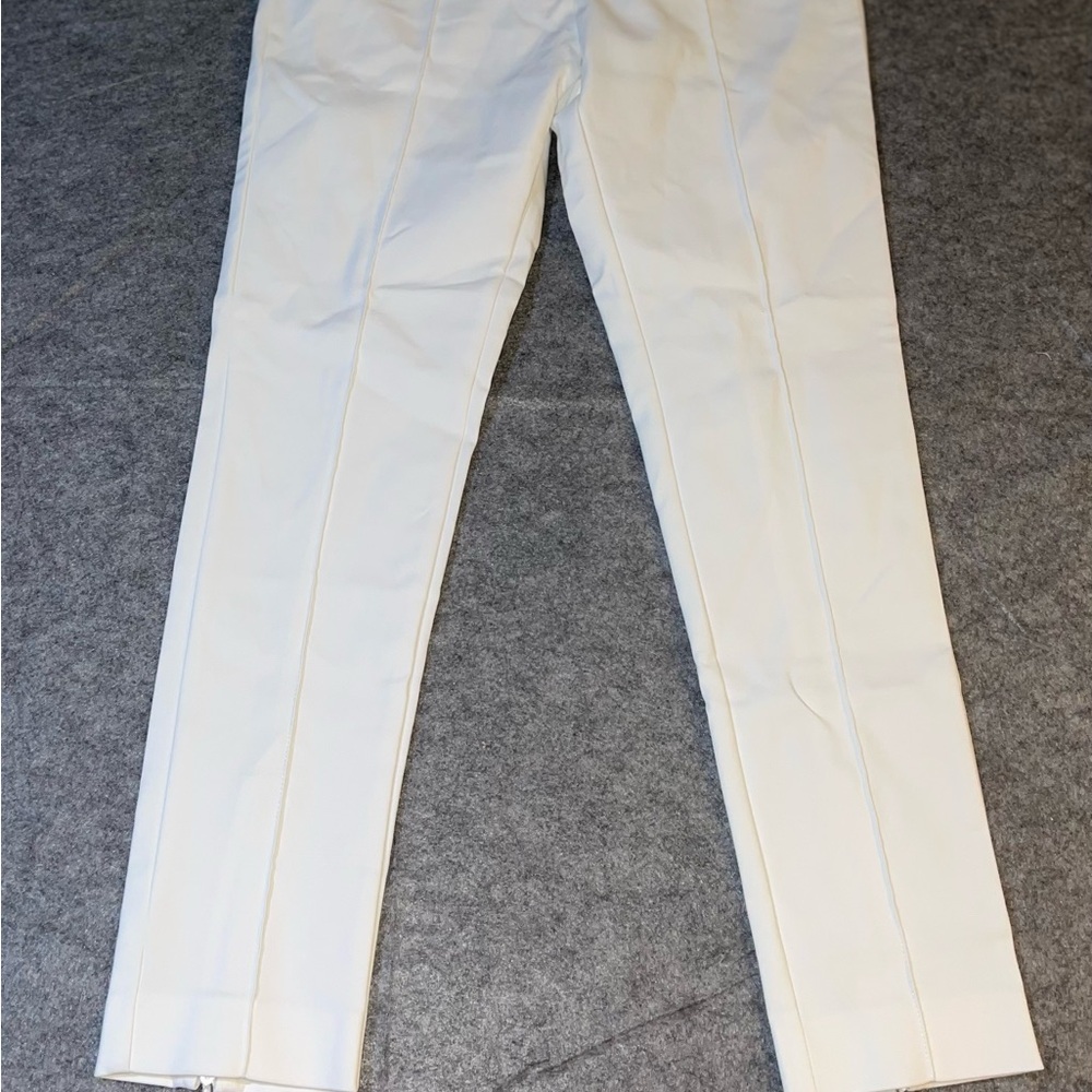 Space Style Concept Italia White Tailored Slim Ankle Zip Pants SP6PA1401 Size 42
